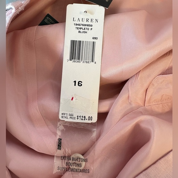 NWT Lauren Ralph Lauren 100% Linen Wide Leg Pants Size 16 Summer Preppy Casual - Picture 5 of 8